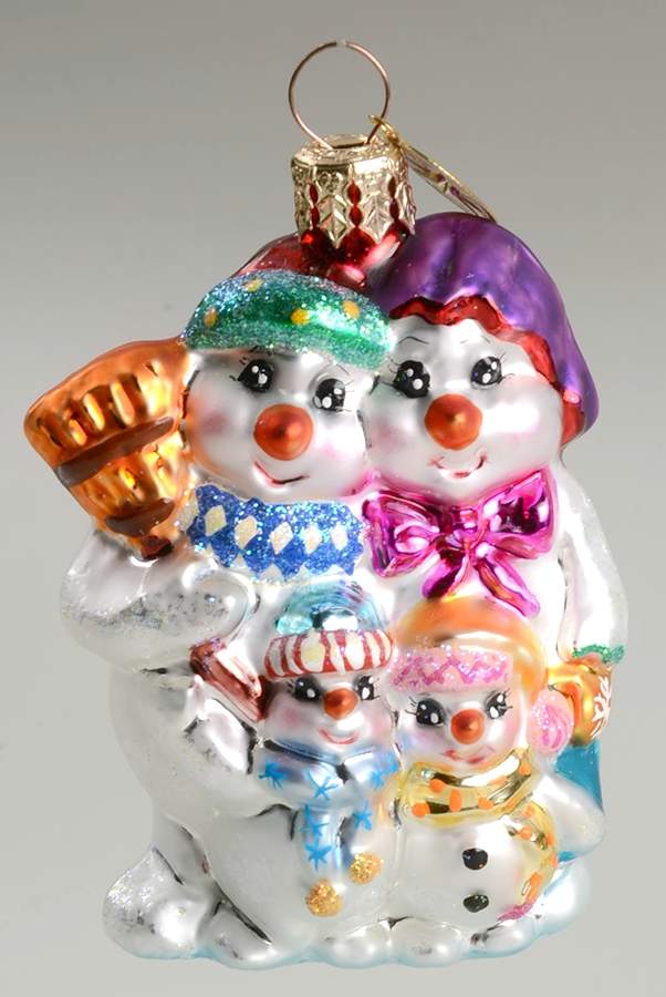 Snowmen with Broom Winter Portrait Gem - No Box by Christopher Radko-1