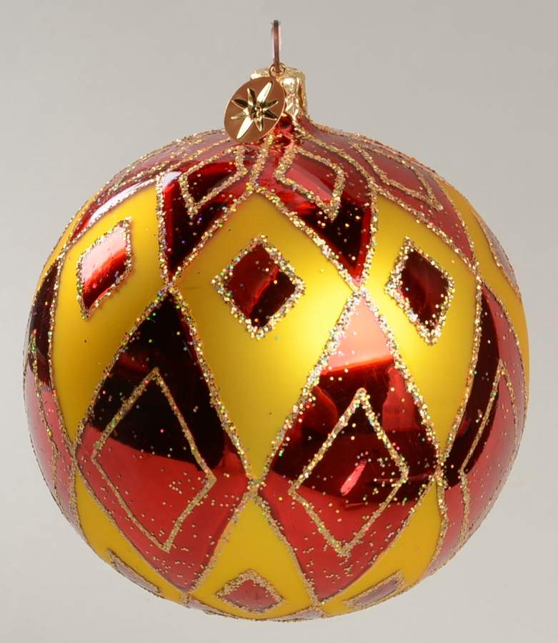 Balls Ruby Harlequin - No Box by Christopher Radko-1