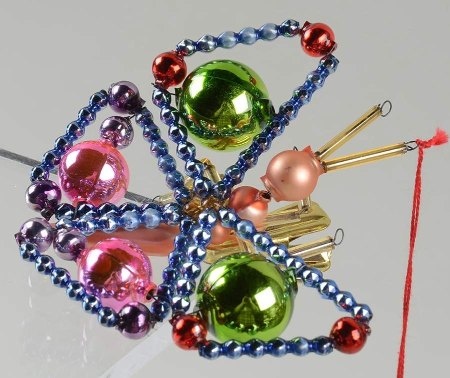 Beaded Butterfly Brights-Blue - No Box by Christopher Radko-1