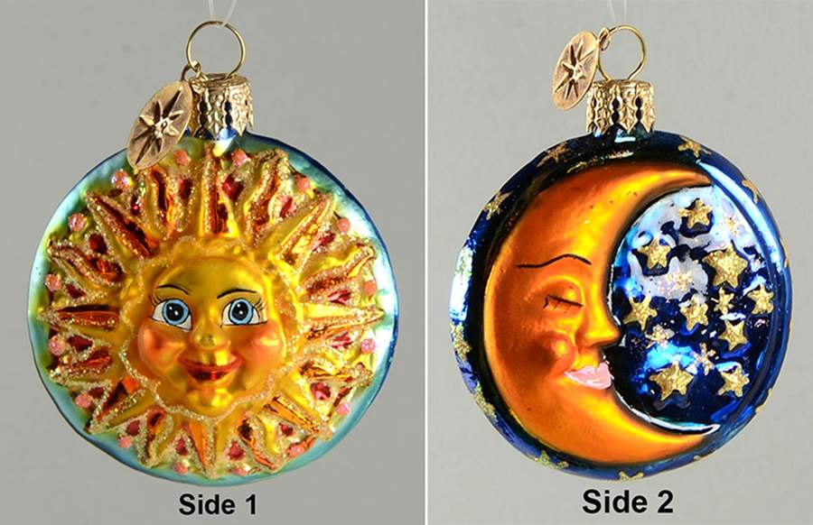 Celestial Night And Day Gem (2-Sided) - No Box by Christopher Radko-1