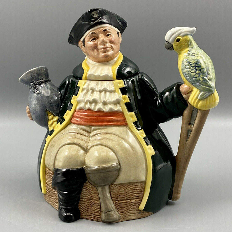 Character Jug Teapots Long John Silver - With Box by Royal Doulton-1