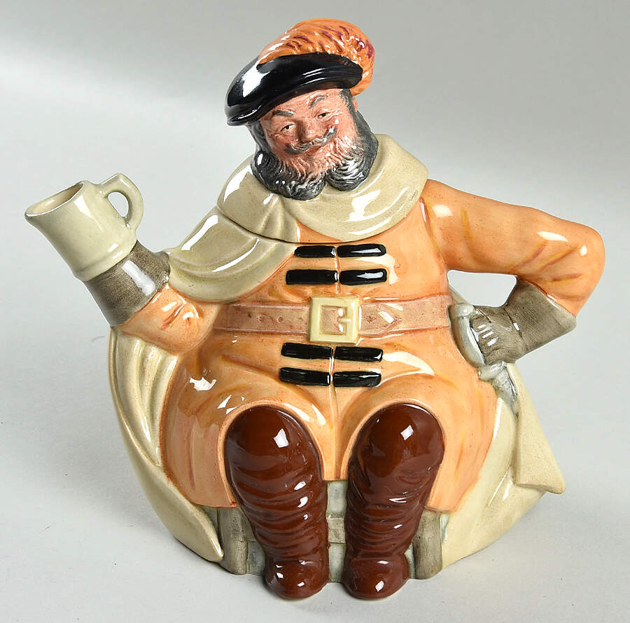 Character Jug Teapots Falstaff - Boxed by Royal Doulton-1