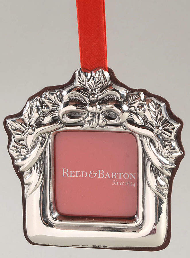 Sterling Frame Ornament Holiday Ribbon Frame Ornament - No Box by Reed & Barton-1