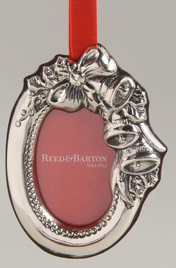 Sterling Frame Ornament Holly & Bells Frame Ornament - Boxed by Reed & Barton-1