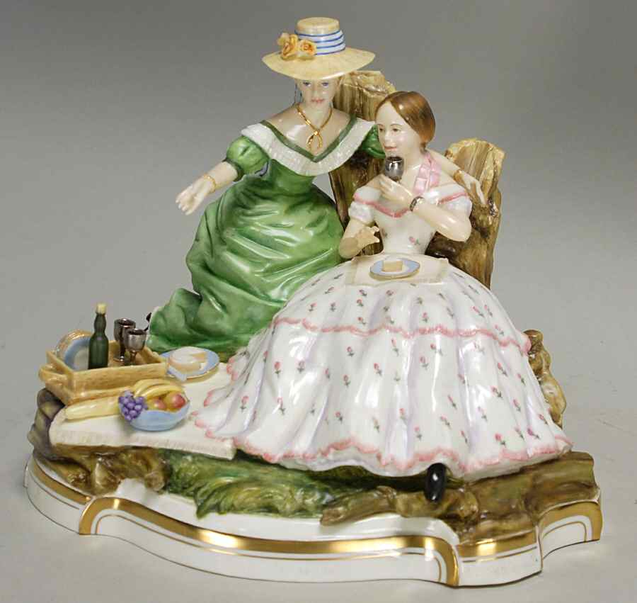 Victorian Ladies The Picnic - Boxed by Royal Worcester-1