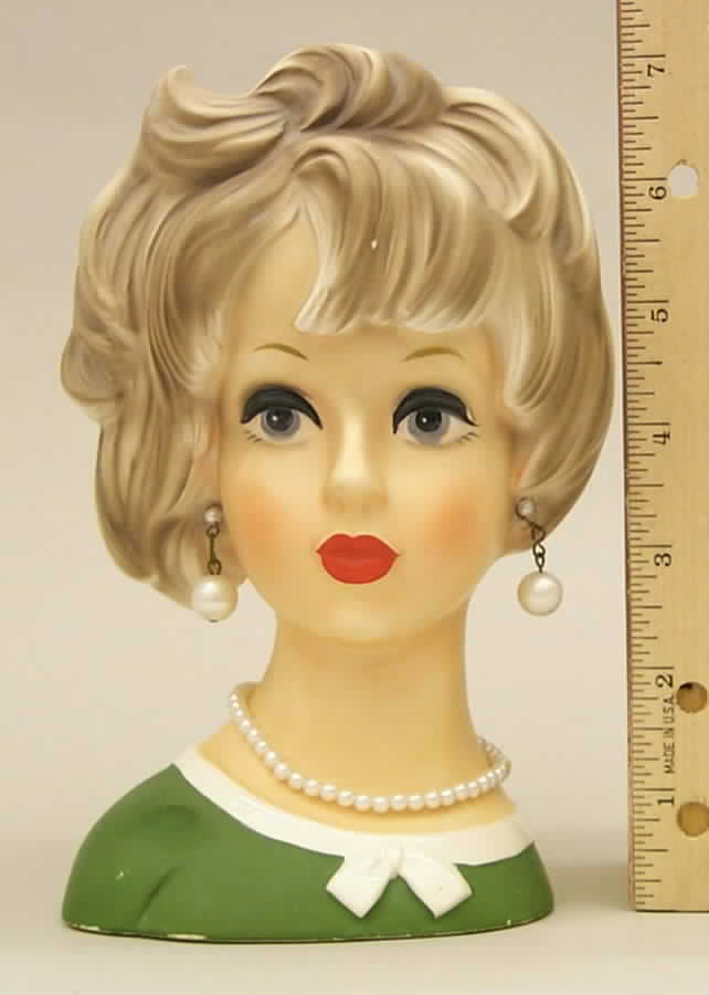 Reliable Head Vases Greendress - No Box by Reliable Glass & Pottery-1