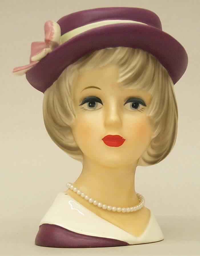 Reliable Head Vases Purplehat&Dress - No Box by Reliable Glass & Pottery-1