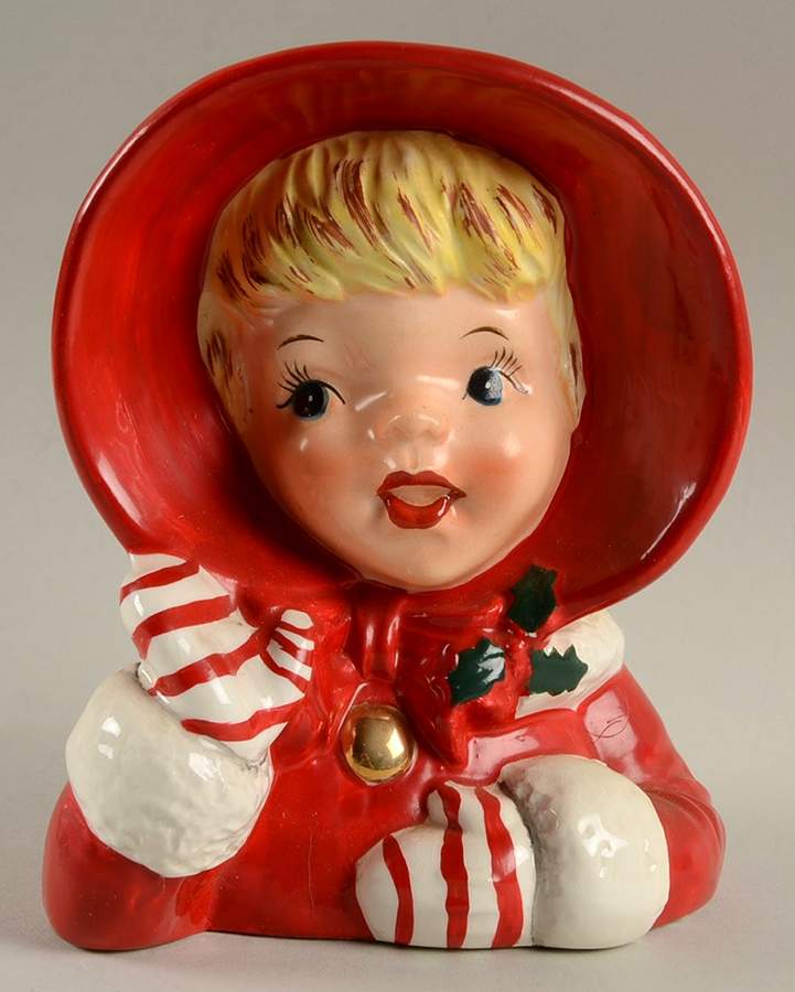 Reliable Head Vases Blonde Christmas Caroler - No Box by Reliable Glass & Pottery-1