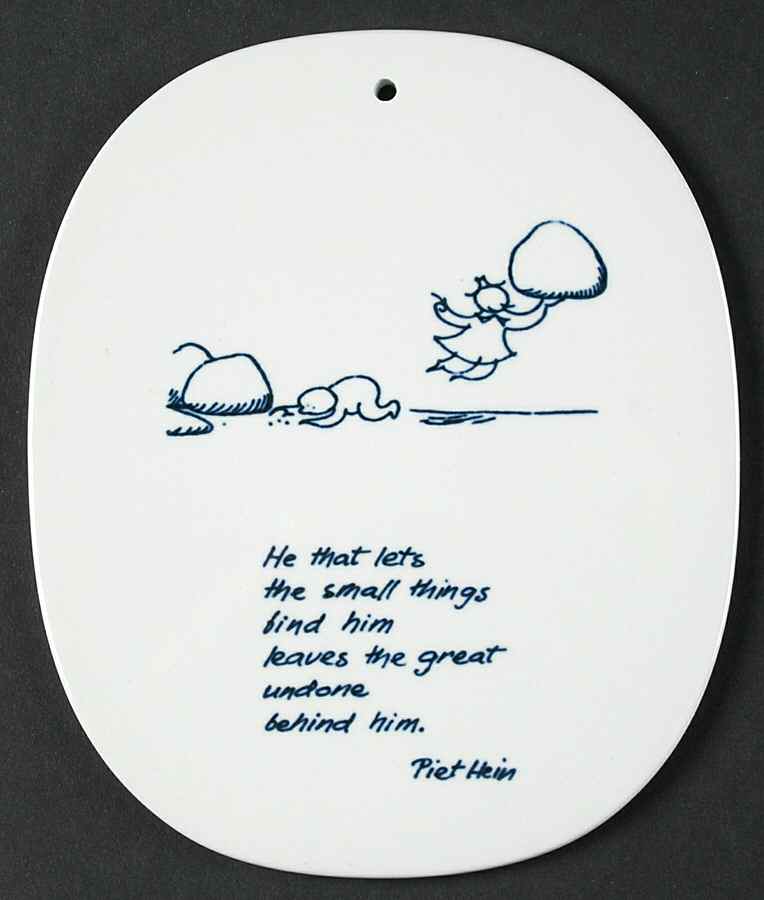 Piet Hein Wall Plaque He That Let's The Small Things Bind Him  - No Box by Royal Copenhagen-1