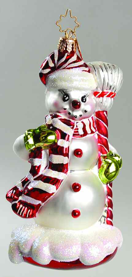 Snowmen with Broom Cherry Ice - No Box by Christopher Radko-1