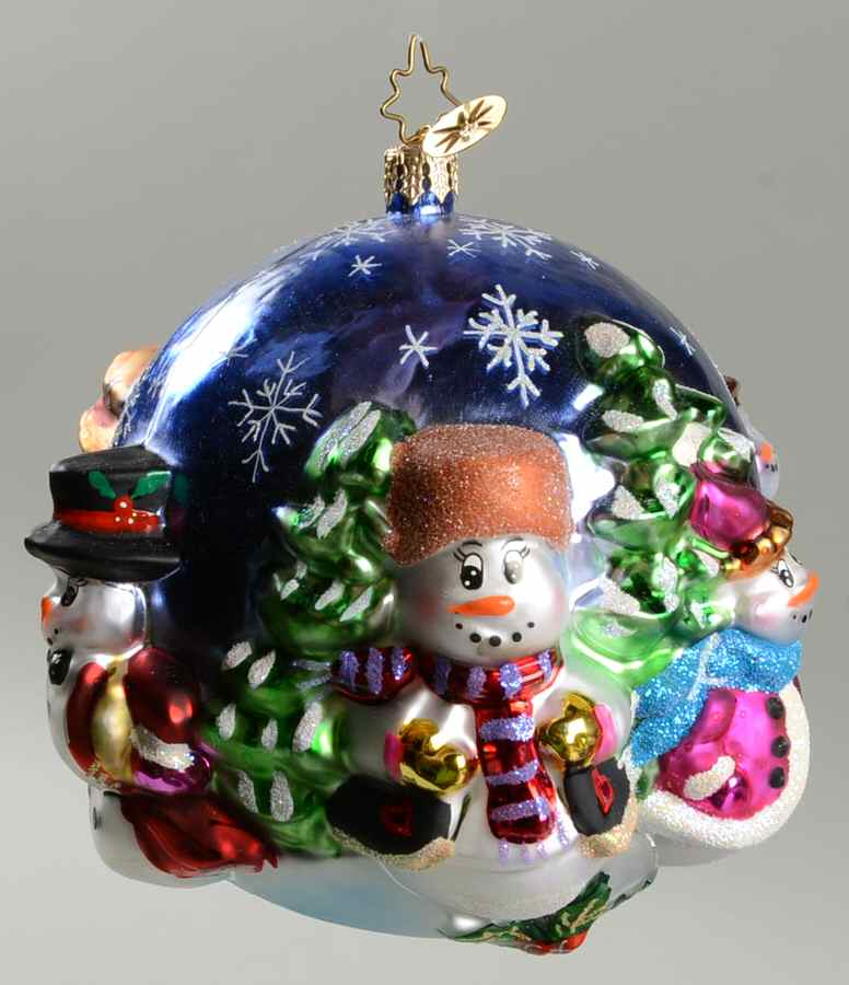 Snowmen Snow Globe - No Box by Christopher Radko-1