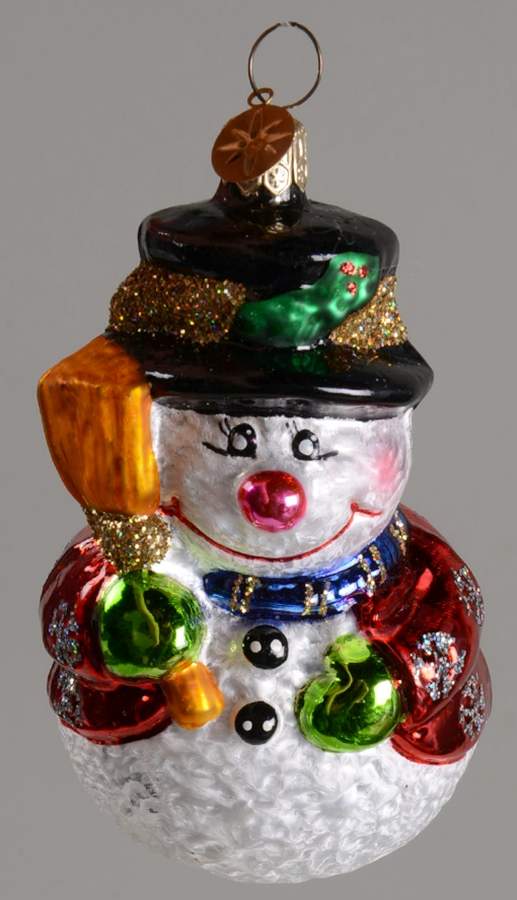Snowmen with Broom Charlie McBroom - No Box by Christopher Radko-1