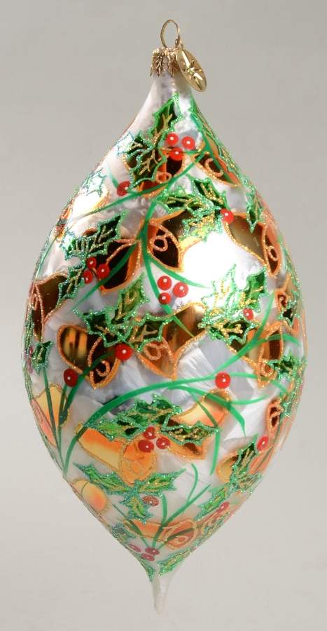 Teardrop (Shaped) Ornaments Pine And Chime - No Box by Christopher Radko-1