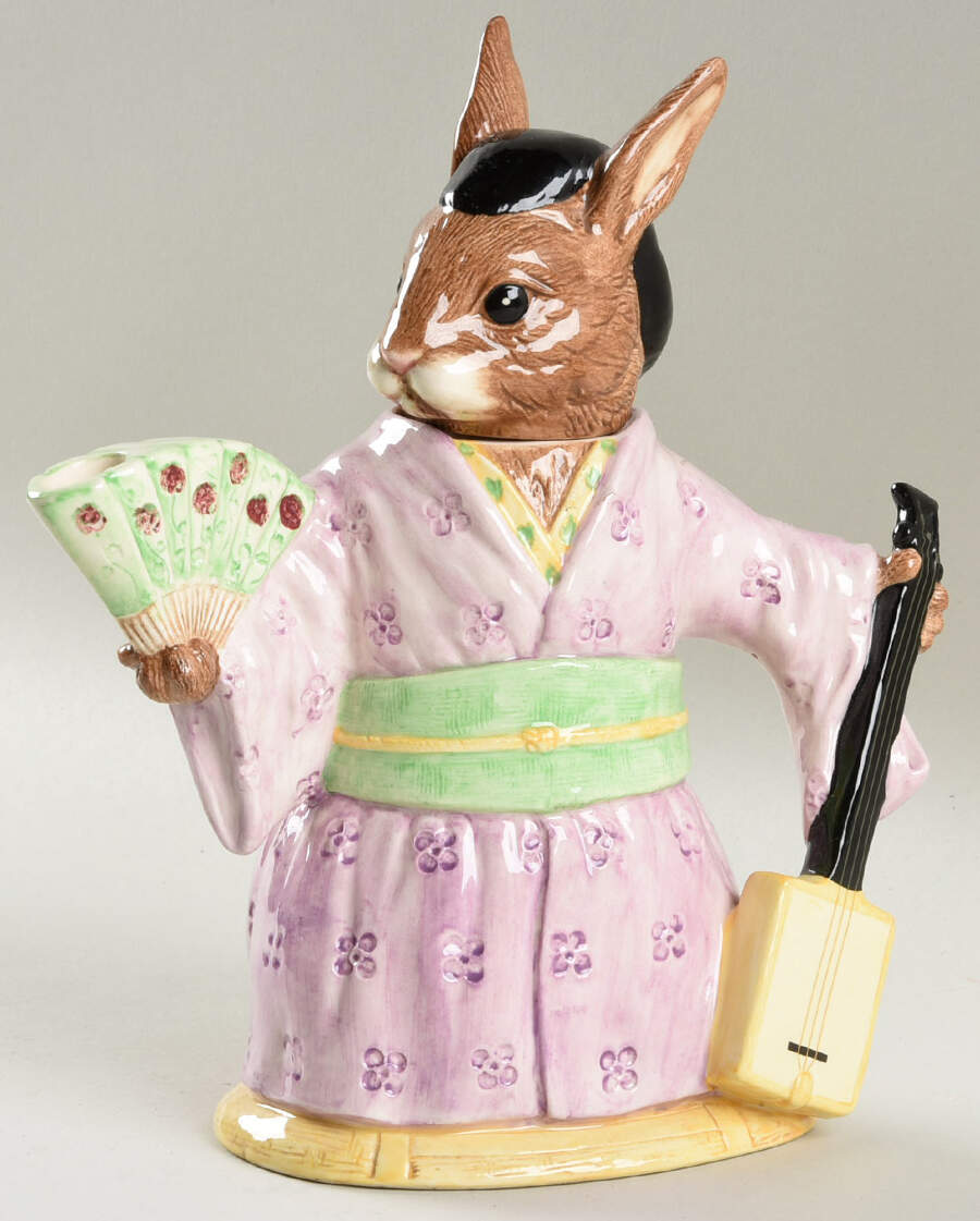 Bunnykins Teapots of The World Japanese Geisha Girl Teapot - No Box by Royal Doulton-1