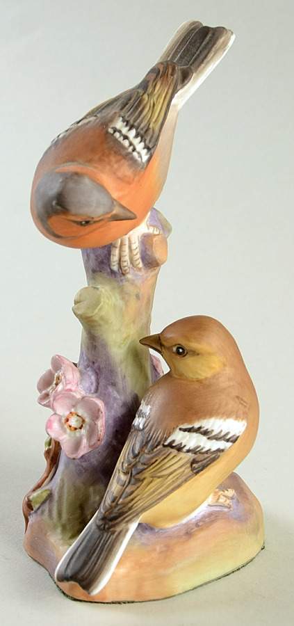 Royal Worcester Bird Figurines Chaffinch Pair -Matt - No Box by Royal Worcester-1