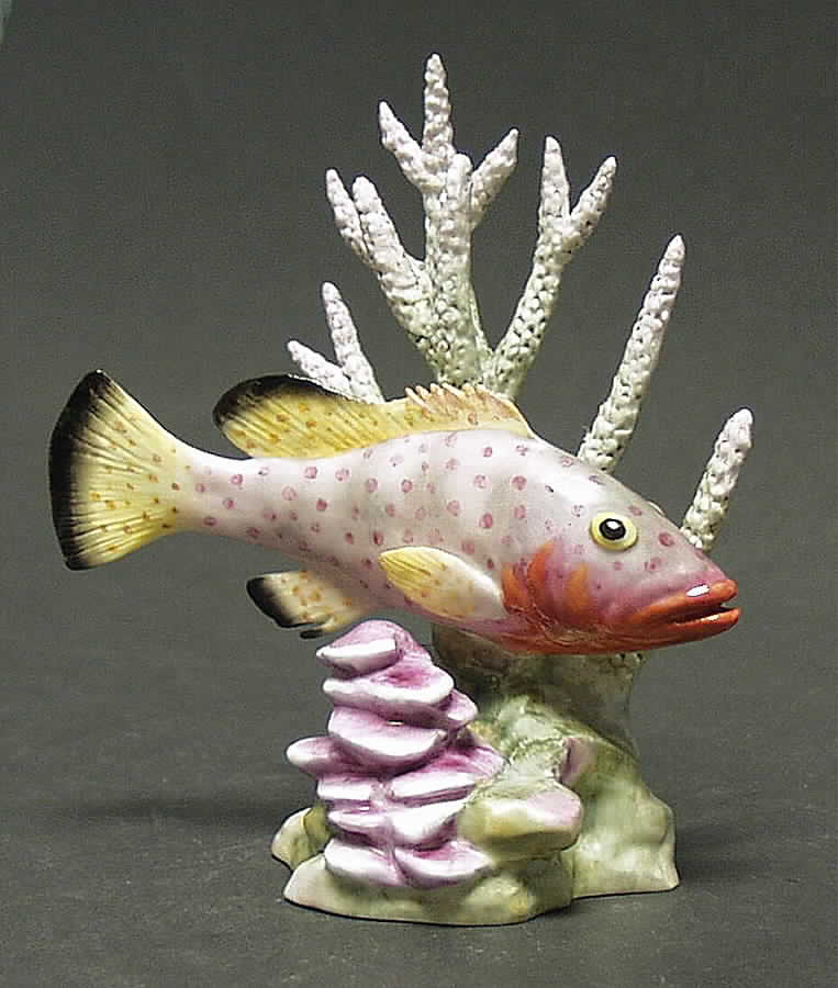Tropical Fish-Small Red Hind - No Box by Royal Worcester-1