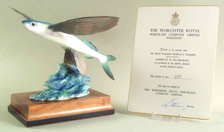 Game Fish Series Flying Fish - Boxed by Royal Worcester-1