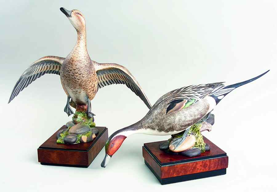 American Game Birds American Pintails-Pair - No Box by Royal Worcester-1