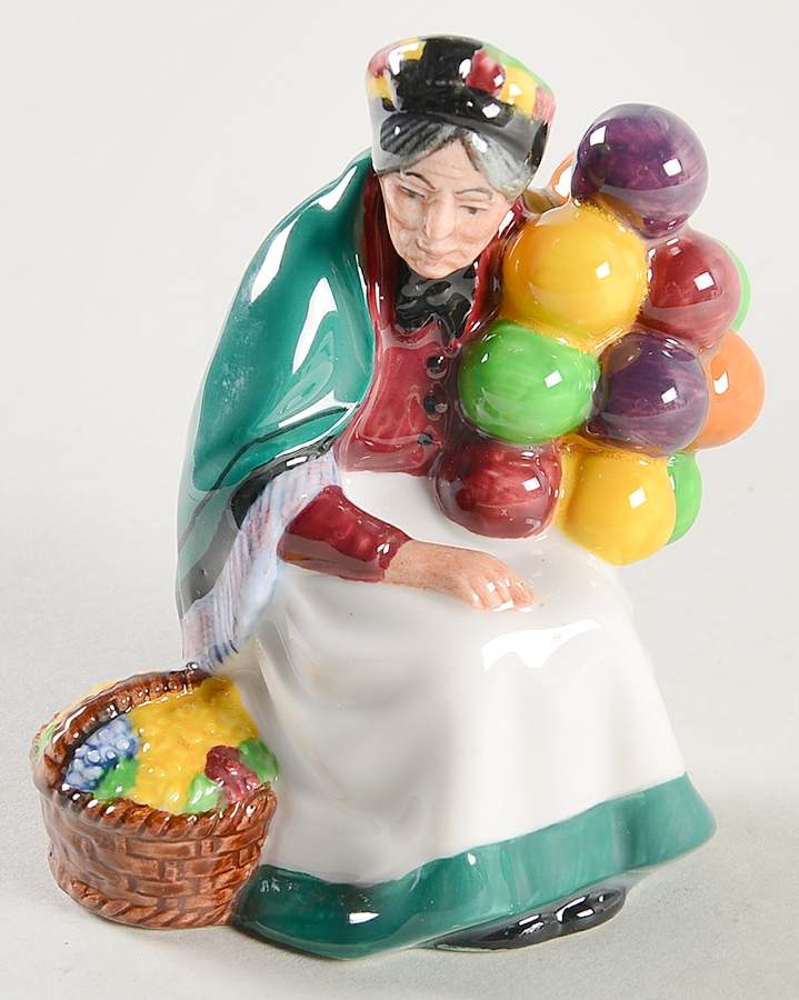Miniature Character Studies Old Balloon Seller - Boxed by Royal Doulton-1