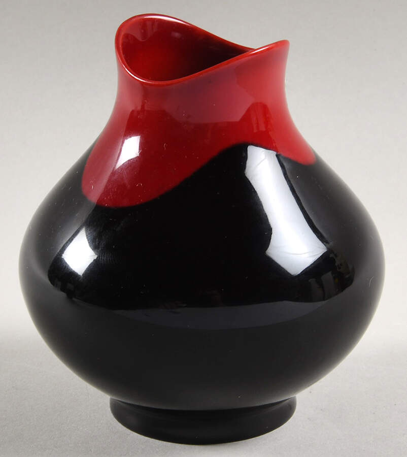 Flambe - Rouge Et Noir 4" Vase by Royal Doulton-1