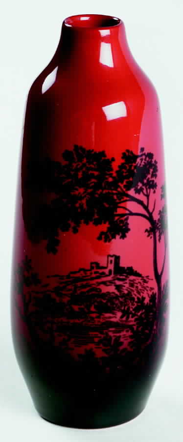 Flambe - Woodcut 5" Vase by Royal Doulton-1