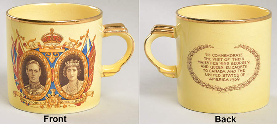 Royal Winton Royalty Giftware George Vi & Elizabeth Visit Canada & Us - Mug-Motif 1 by Royal Winton-1
