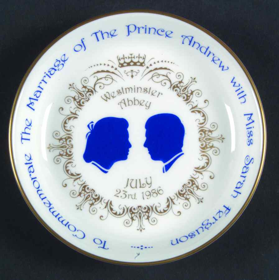 Royal Worcester Royalty Giftware Prince Andrew & Sarah Marriage Coaster - No Box by Royal Worcester-1