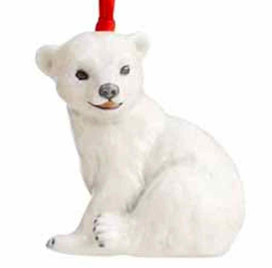 Annual Figurine Ornament Polar Bear Cub - Boxed by Royal Copenhagen-1