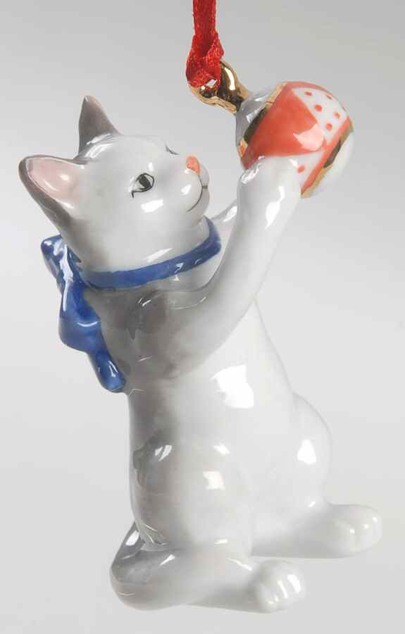 Annual Figurine Ornament Cat - No Box by Royal Copenhagen-1