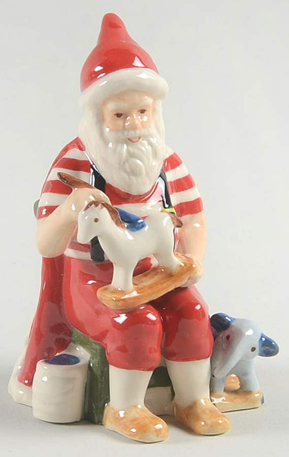 Annual Santa Figurine 2019-Santa Painting Toy Horse - No Box by Royal Copenhagen-1