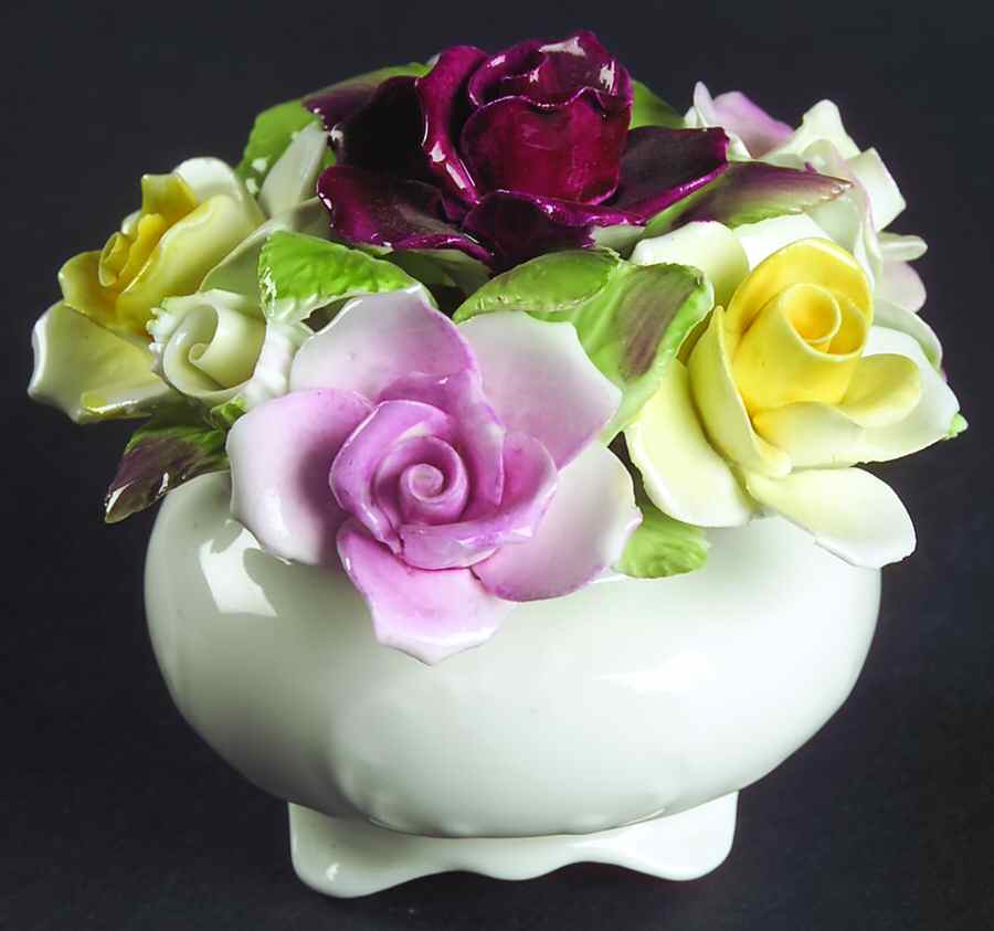 Florals Footed Floral Bunch Roses - Boxed by Royal Doulton-1