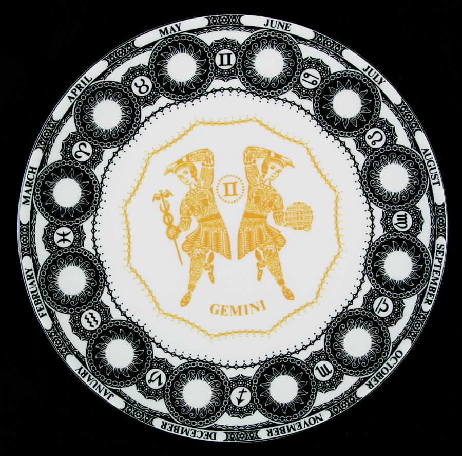 Zodiac Birthday Plates Gemini - Boxed by Royal Doulton-1