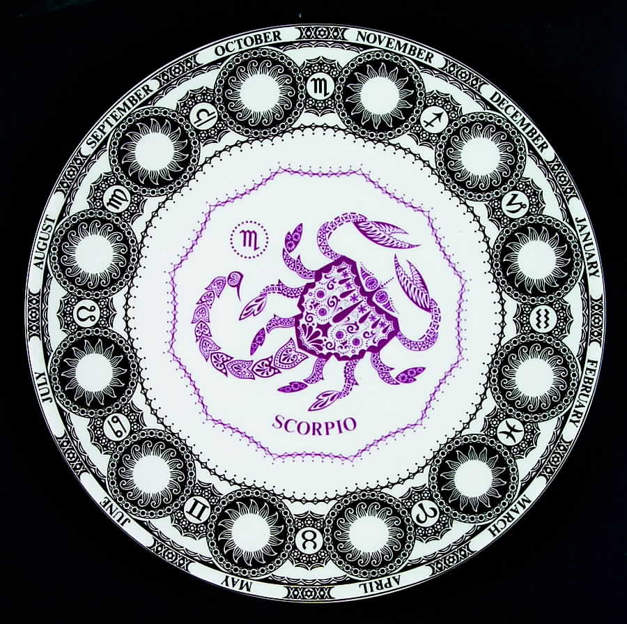 Zodiac Birthday Plates Scorpio - Boxed by Royal Doulton-1