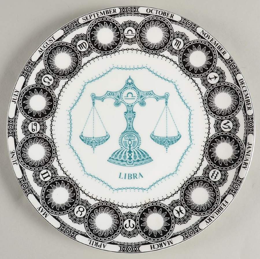 Zodiac Birthday Plates Libra - Boxed by Royal Doulton-1