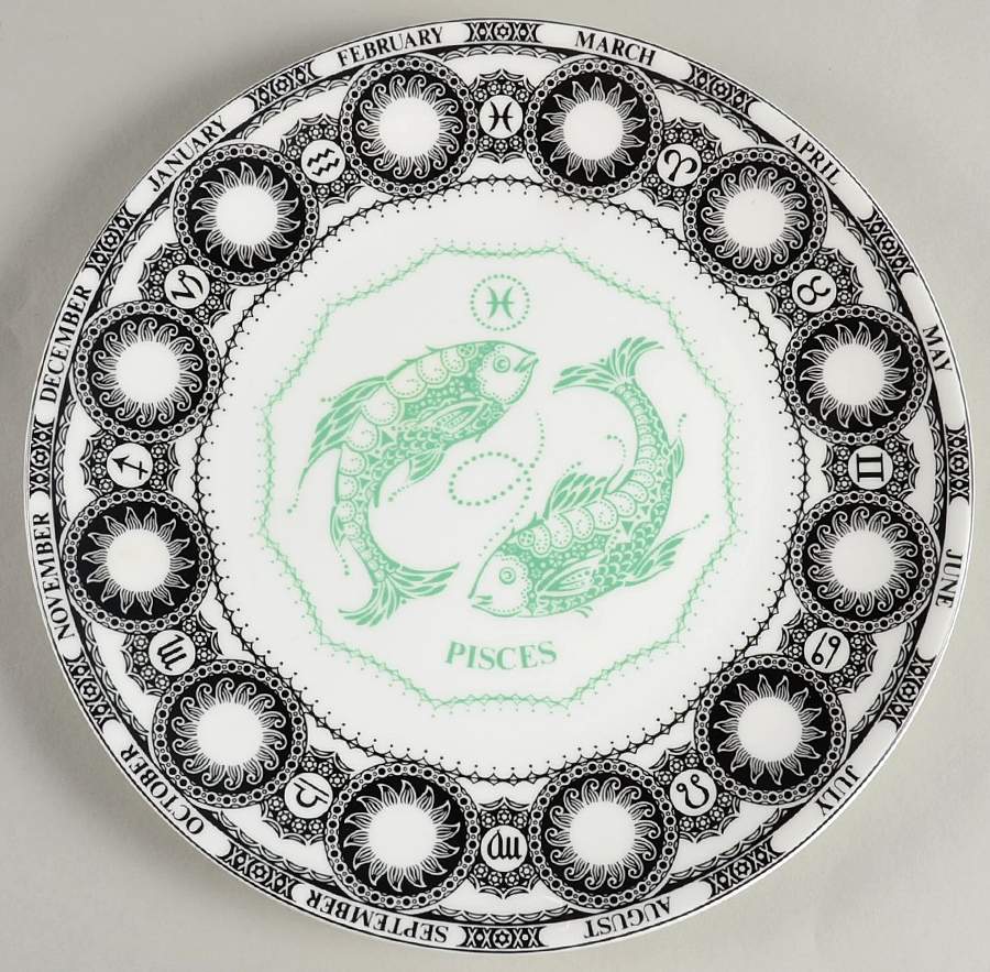 Zodiac Birthday Plates Pisces - Boxed by Royal Doulton-1