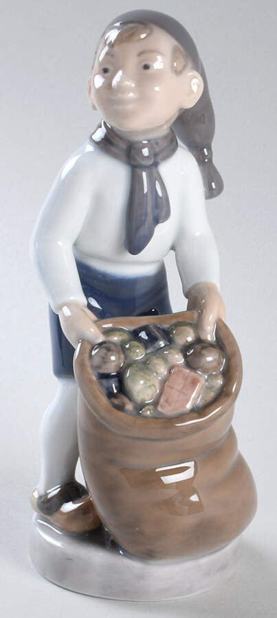 Months of the Year December-Boy With Sack - Boxed by Royal Copenhagen-1