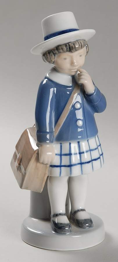 Months of the Year September-Girl With Satchel  - No Box by Royal Copenhagen-1