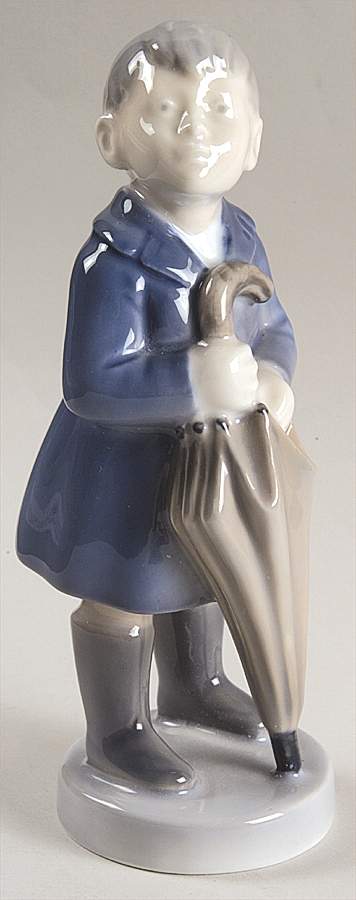 Months of the Year April-Boy With Umbrella - Boxed by Royal Copenhagen-1