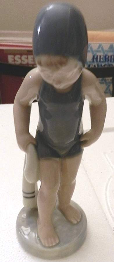 Months of the Year July-Girl Bathing - Boxed by Royal Copenhagen-1