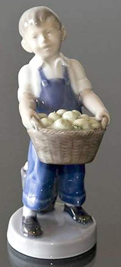 Months of the Year October-Boy With Fruit - Boxed by Royal Copenhagen-1