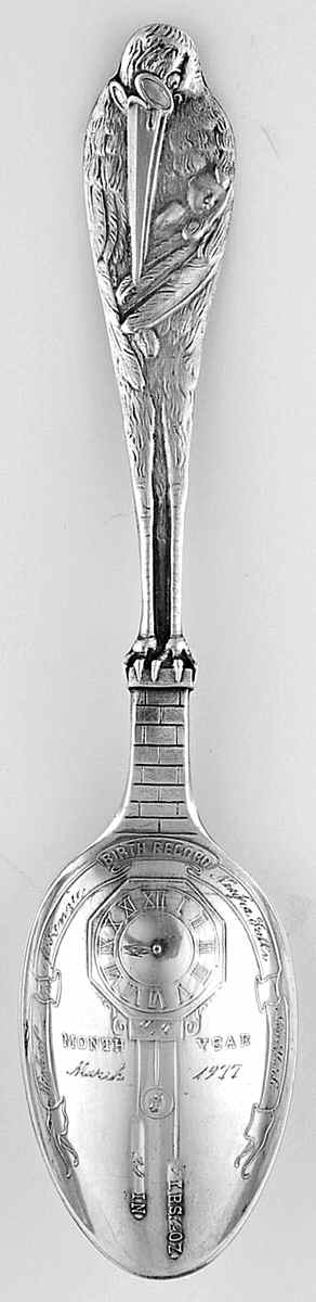 Birth Record Spoon-Sterling Birth Record Spoon - No Box Nb1977 by Reed & Barton-1