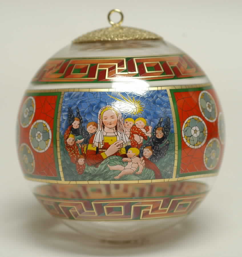 Versace Christmas Ornament-Crystal God Is Born - Boxed by Rosenthal-1