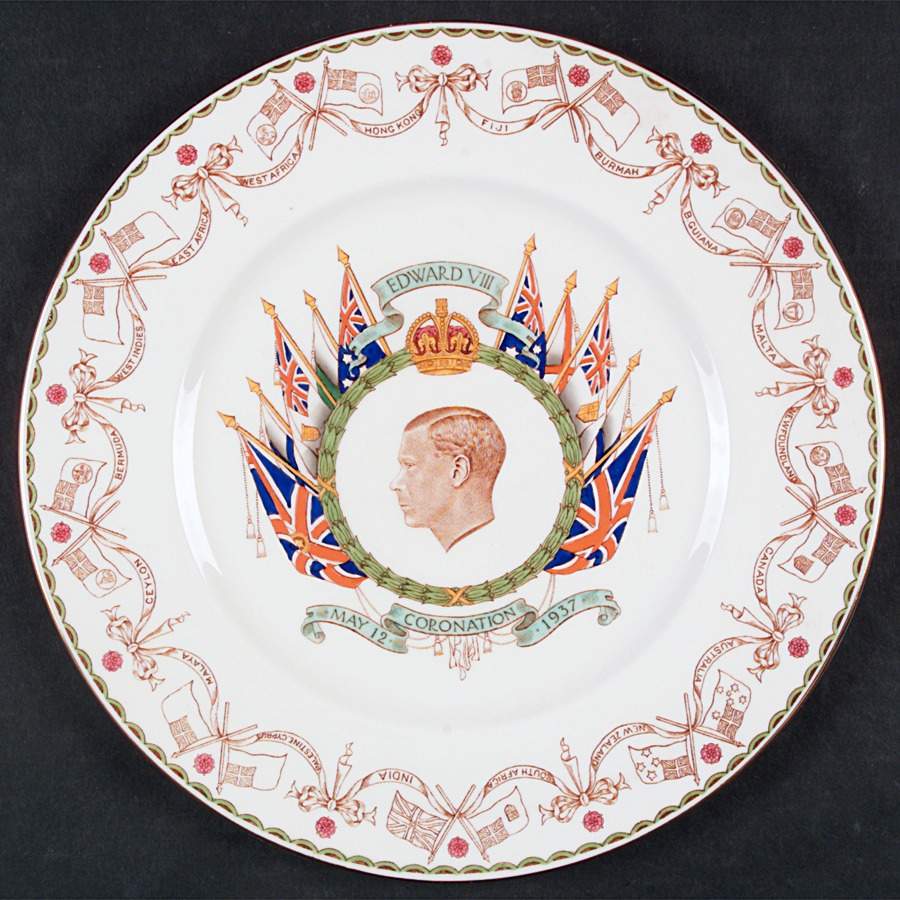 Royal Cauldon Royalty Giftware King Edward Viii-Coronation Plate - No Box by Royal Cauldon-1