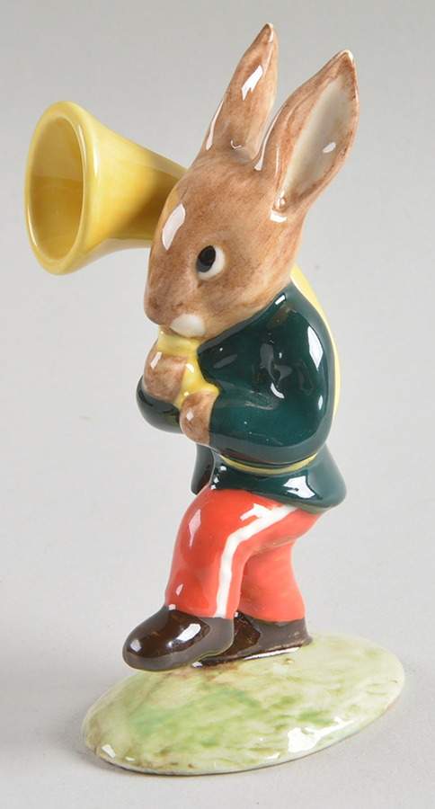 Bunnykins Oompah Band Sousaphone-Var 3-Green Band - Boxed by Royal Doulton-1