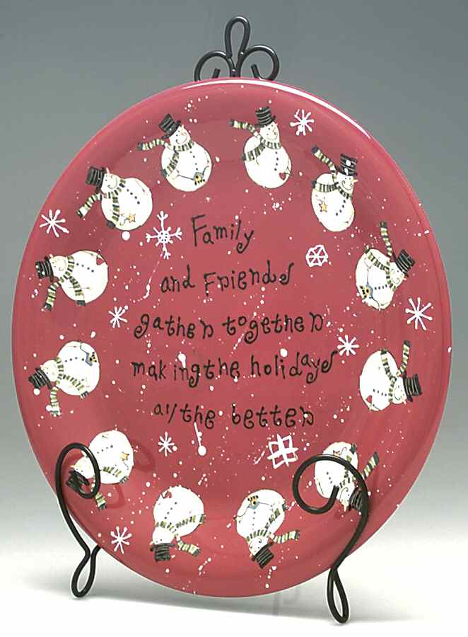 Roman  Figurines & Giftware Family & Friends Snowman Plate - No Box by Roman-1