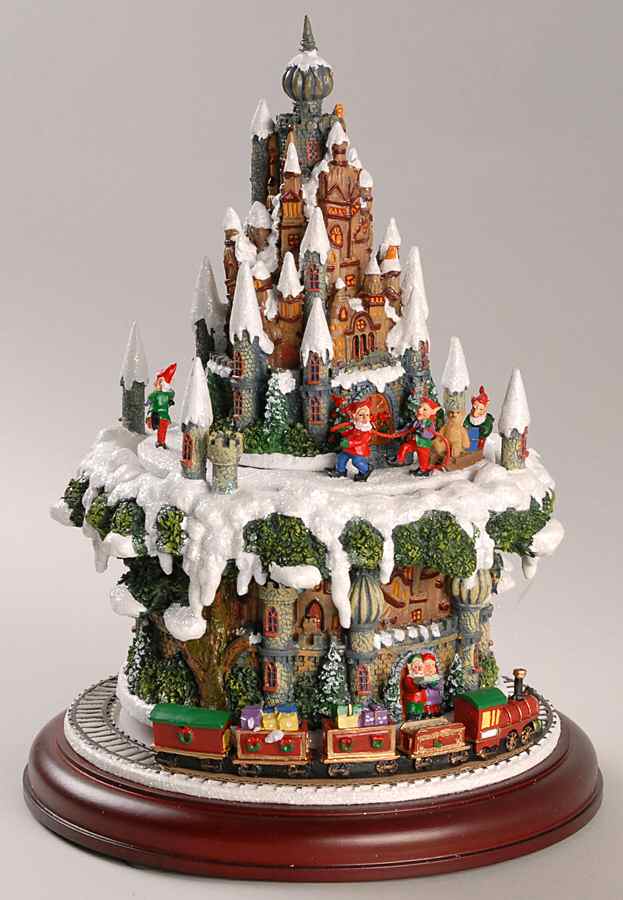Roman  Figurines & Giftware Musical Castle & Train Figure - Boxed by Roman-1