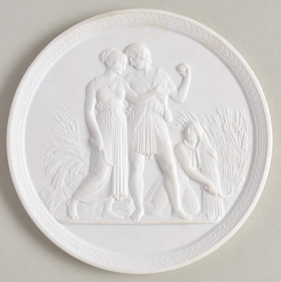 Four Seasons Wall Plaque Fall-Laurel Border - No Box by Royal Copenhagen-1