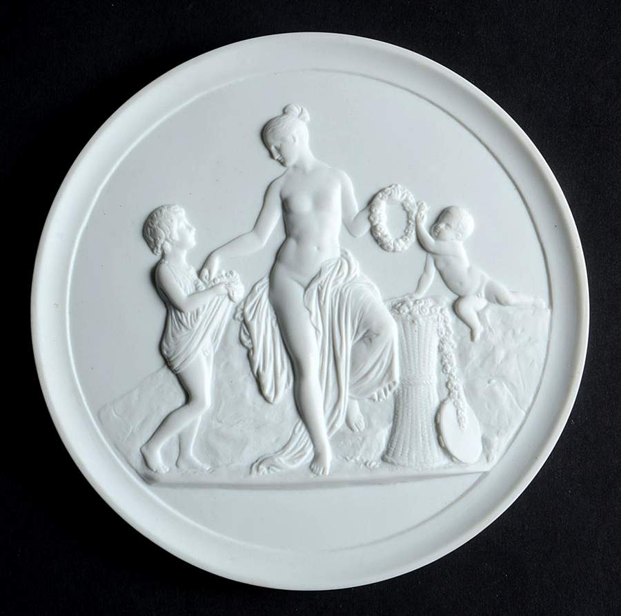 Four Seasons Wall Plaque Spring-Plain Border - No Box by Royal Copenhagen-1