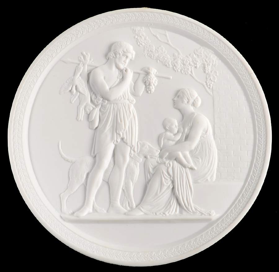 Four Seasons Wall Plaque Summer-Laurel Border - No Box by Royal Copenhagen-1