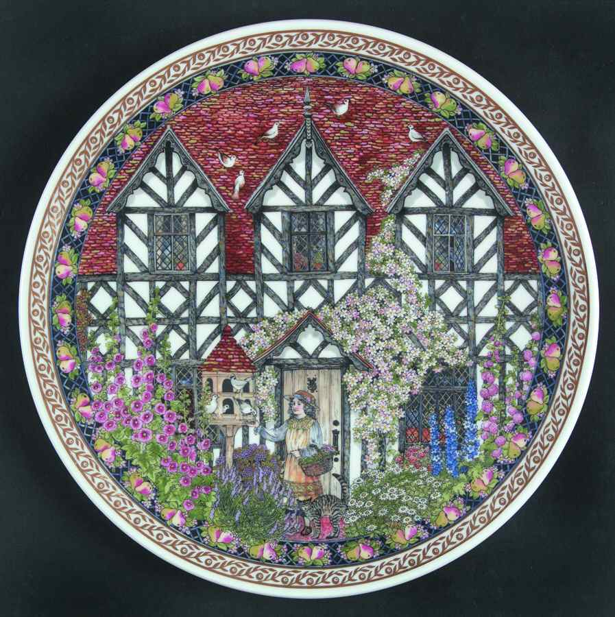 Country Cottages Cheshire Box Frame - Boxed by Royal Worcester-1
